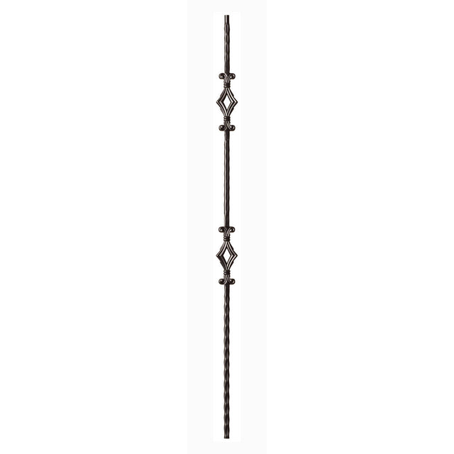 9041HF Face Hammered Baluster with Double Diamond