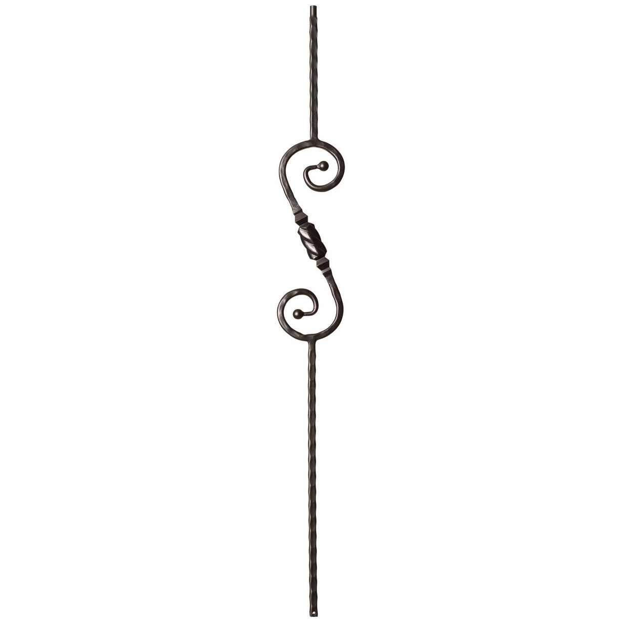 9047HF S-Scroll and Knob with Hammered Face