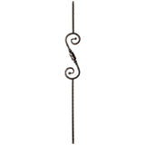 9047HF S-Scroll and Knob with Hammered Face