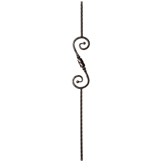 9047HF Face Hammered Baluster with 5" Scroll