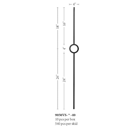 9050VS Single Ring Contemporary Baluster