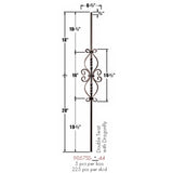 9057SS Double Twist and Dragonfly Baluster Dimensional Information