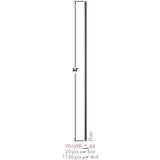 SP-9068RB Straight Round Tube Dimensional Information