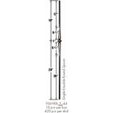 9069RB Single Knuckle with Round Spoon Dimensional Information