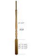 908 41" Bordeaux Classic Pin Top Baluster