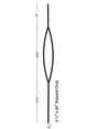 9093CS Pointed Oval Contemporary Baluster