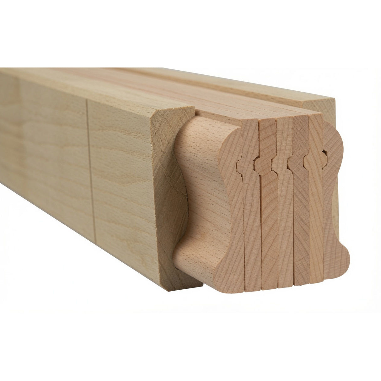 9100B 2-1/4" x 2-3/8" Bending Handrail, Alder