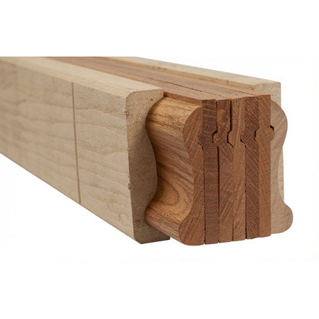 9100B 2-1/4" x 2-3/8" Bending Handrail, Brazilian Cherry