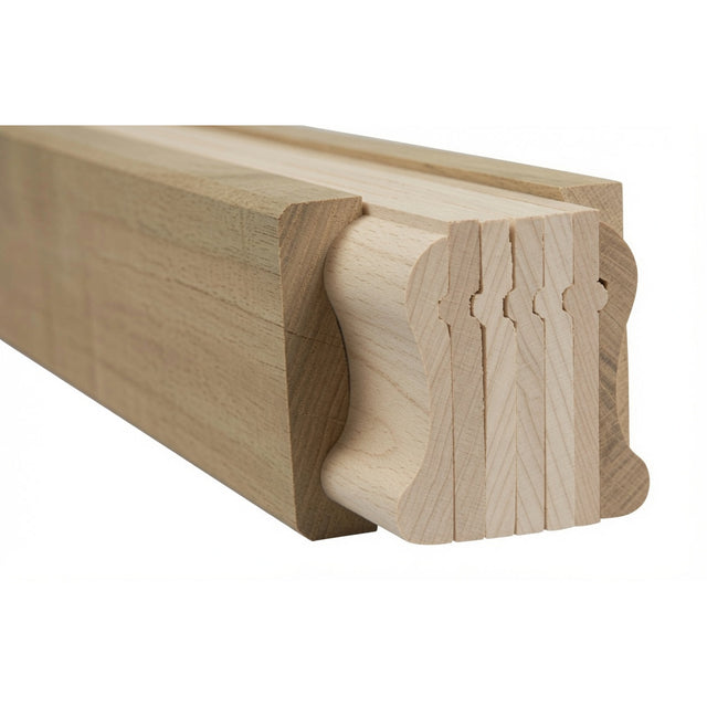 9100B 2-1/4" x 2-3/8" Bending Handrail, Hard Maple