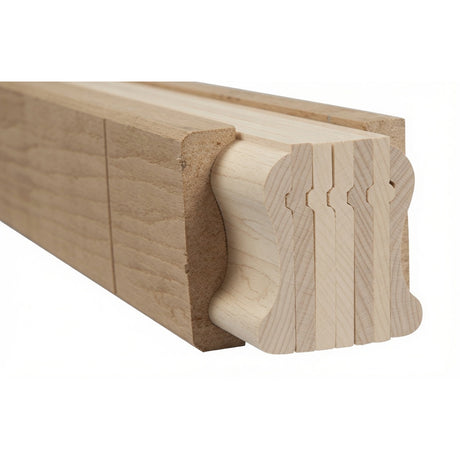9100B 2-1/4" x 2-3/8" Bending Handrail, Soft Maple