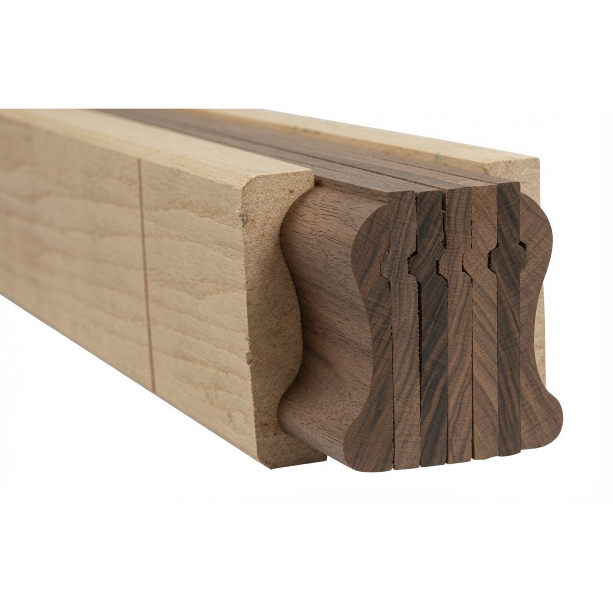 9100B 2-1/4" x 2-3/8" Bending Handrail, Walnut