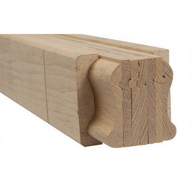 9100B 2-1/4" x 2-3/8" Bending Handrail, White Oak