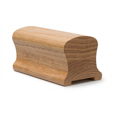 9100P 2-1/4" Wide X 2-3/8" High Handrail, Plowed 1-1/4" or 1-3/4", Red Oak