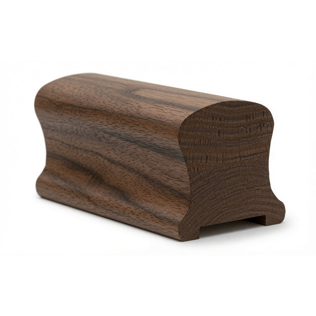 9100P 2-1/4" Wide X 2-3/8" High Handrail, Plowed 1-1/4" or 1-3/4", Walnut