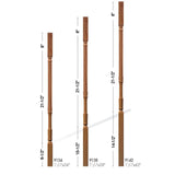 9142 42" Square Top Traditional Elegant Rise Baluster Set