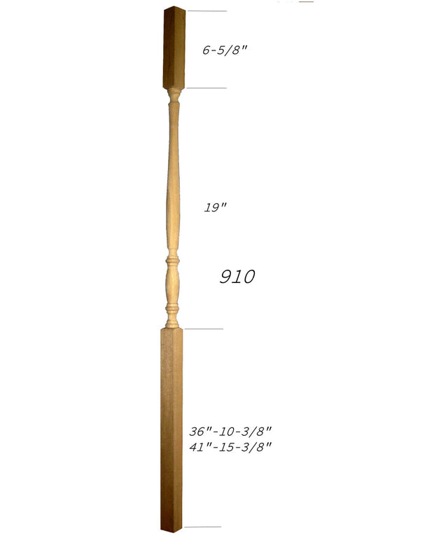 910 41" Bordeaux Classic square top Baluster
