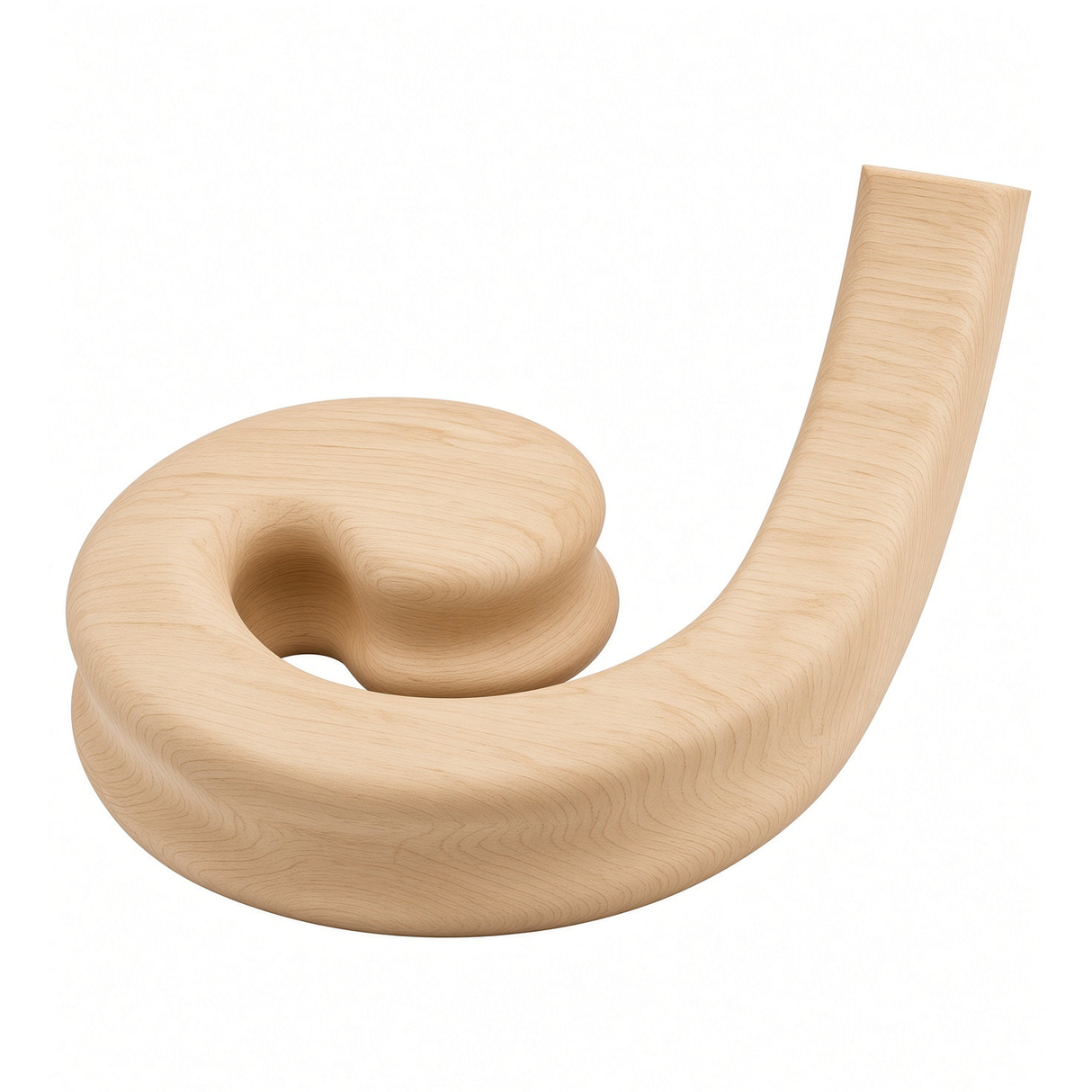 9130 Left Hand Volute for he 9100 Handrail, Birch