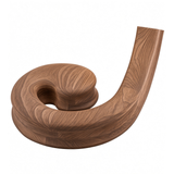 9130 Left Hand Volute for he 9100 Handrail, Hickory