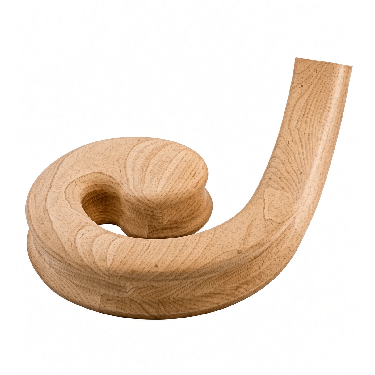9130 Left Hand Volute for he 9100 Handrail, Red Oak