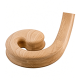 9130 Left Hand Volute for he 9100 Handrail, Red Oak