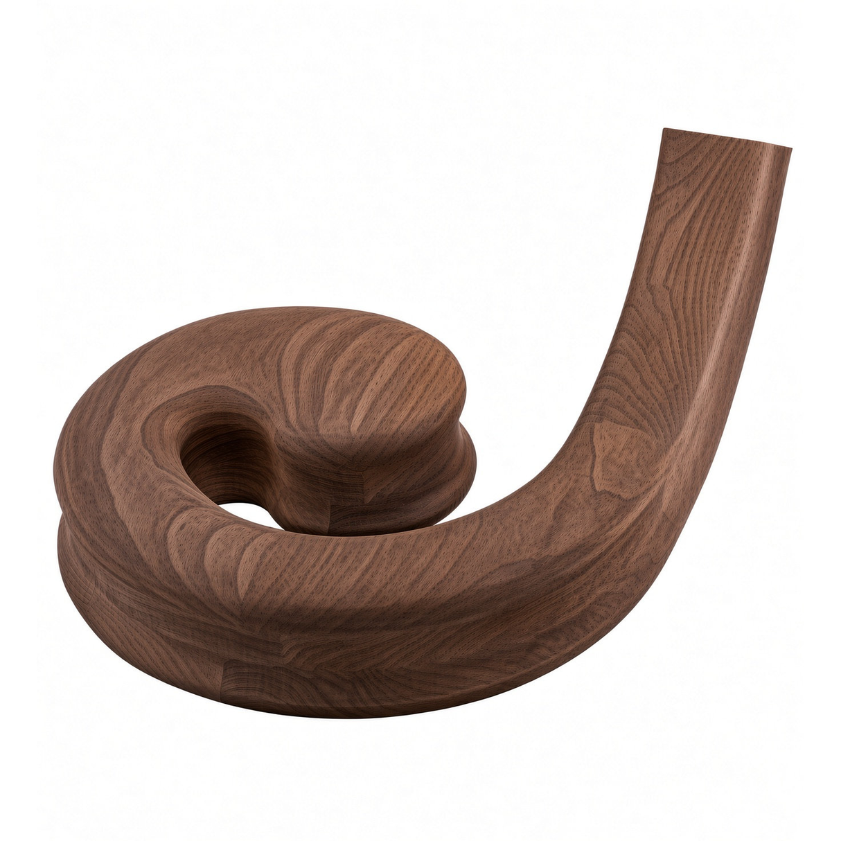9130 Left Hand Volute for he 9100 Handrail, Walnut
