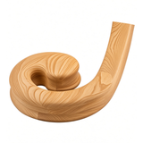 9130 Left Hand Volute for he 9100 Handrail, Yellow Pine