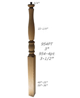 954-4PT-48 Pin Top Starting Bordeaux Newel Post