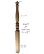 954-4PT-48 Pin Top Starting Bordeaux Newel Post