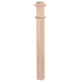 962 (48") or 963 (56") Solid Box Newel Post 3-1/2, Beech
