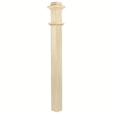 962 (48") or 963 (56") Solid Box Newel Post 3-1/2, Hard Maple