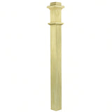 962 (48") or 963 (56") Solid Box Newel Post 3-1/2, Poplar