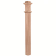 962 (48") or 963 (56") Solid Box Newel Post 3-1/2, Red Oak