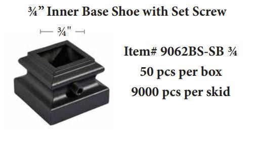 9962BS Inner Base Shoe with set screw for 3/4" Mega Balusters (9062BS/.75-SB)
