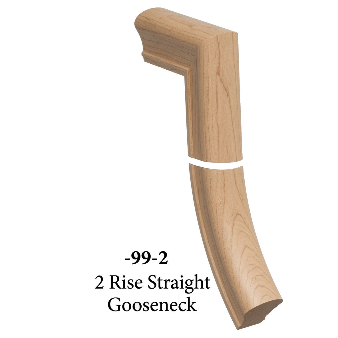 7099 Straight 2 Riser Gooseneck, Alder