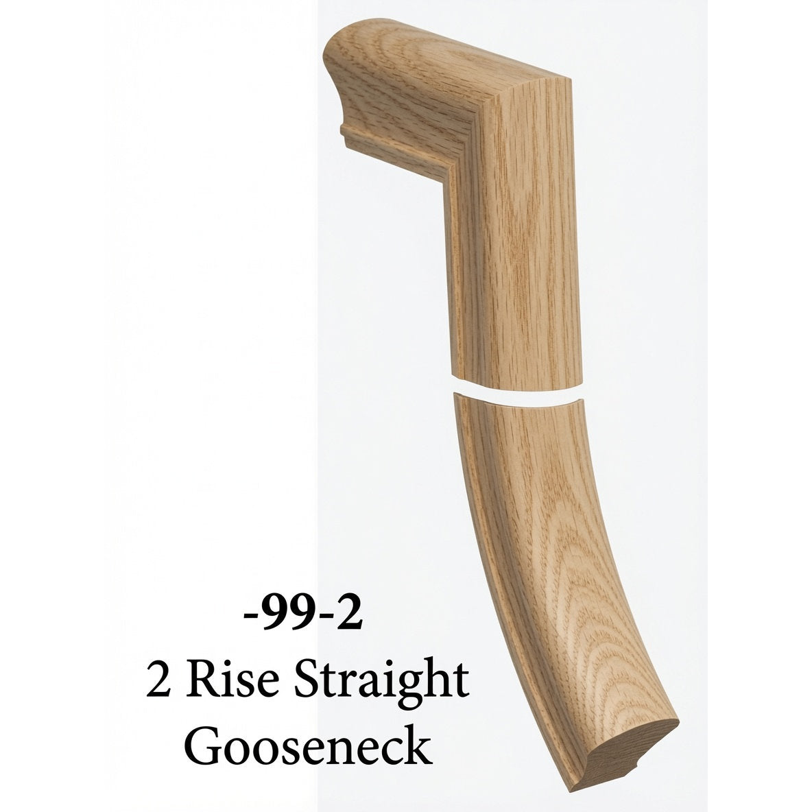 7099 2 Riser Straight Gooseneck, Ash