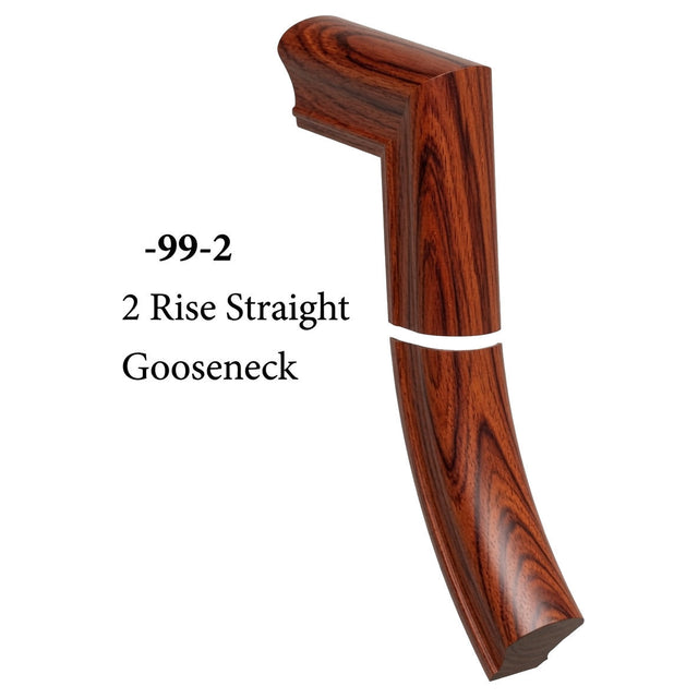 7099 2 Riser Straight Gooseneck, Brazilian Cherry