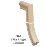7099 2 Riser Straight Gooseneck, Hard Maple