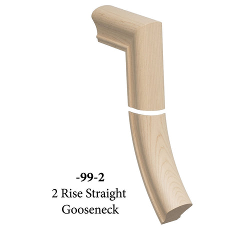 7099 2 Riser Straight Gooseneck, Hard Maple