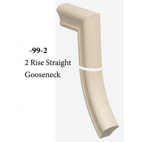 7099 2 Riser Straight Gooseneck, Soft Maple