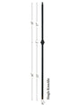 9906TB Single Knuckle Mega Tubular Steel Baluster