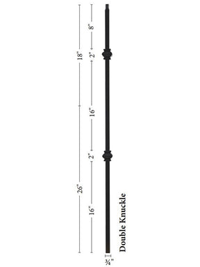 9907TB Double Knuckle Mega Tubular Steel Baluster (9907TB-SB)