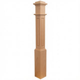 991RSP Raised Panel Box Newel Post - American Cherry