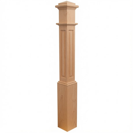 991RSP Raised Panel Box Newel Post - American Cherry