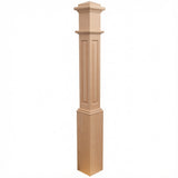 991RSP Raised Panel Box Newel Post - Beech