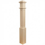 991RSP Raised Panel Box Newel Post - Hard Maple