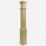 991RSP Raised Panel Box Newel Post - Poplar