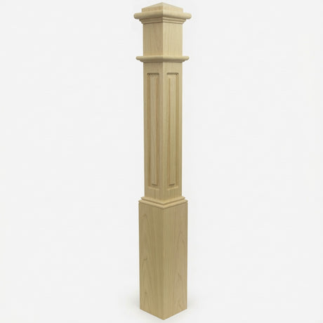 991RSP Raised Panel Box Newel Post - Poplar