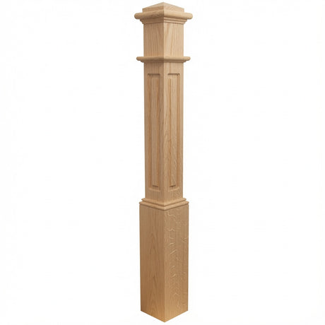 991RSP Raised Panel Box Newel Post - White Oak