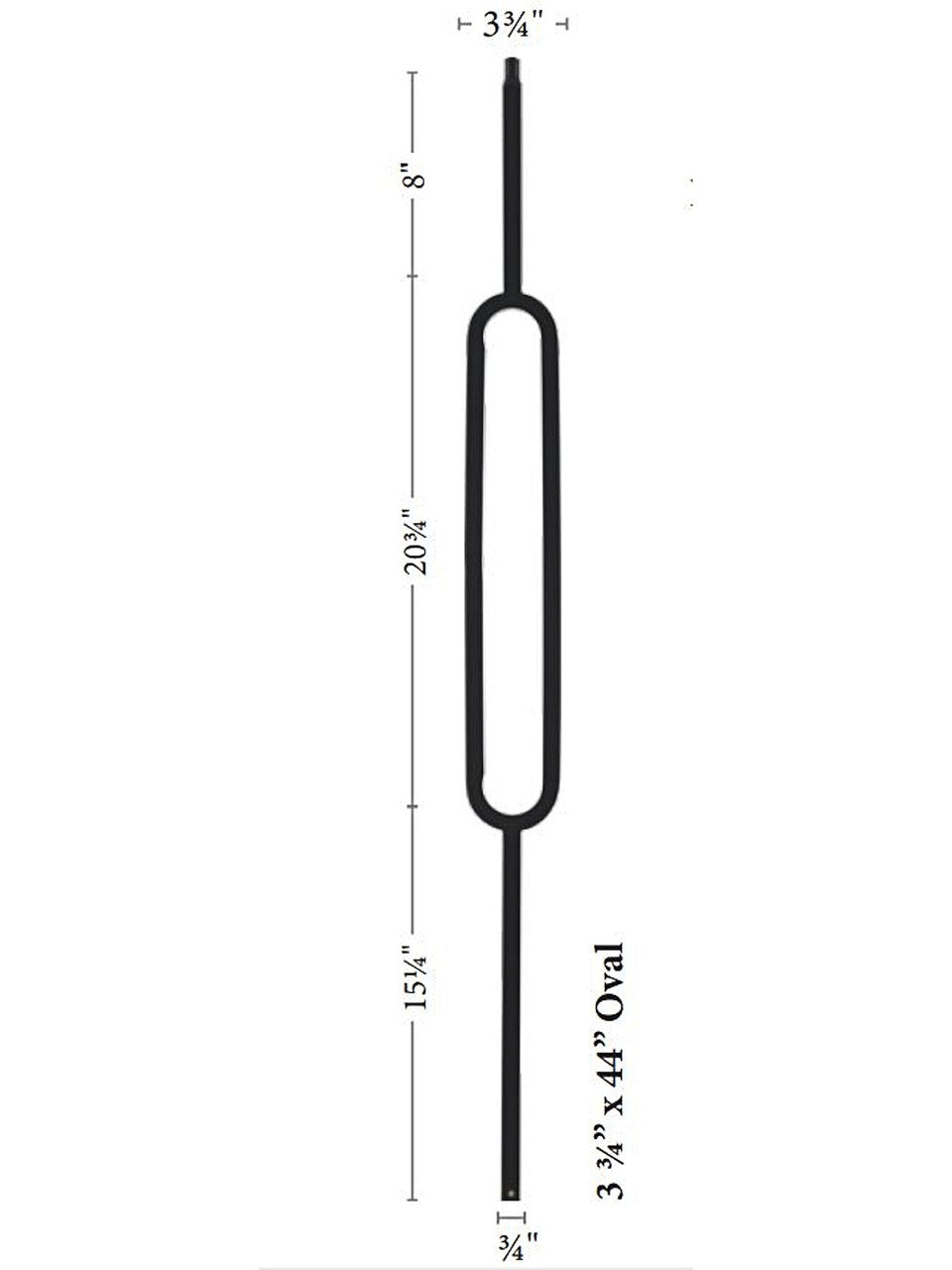 9988CS Mega Oval Contemporary Baluster
