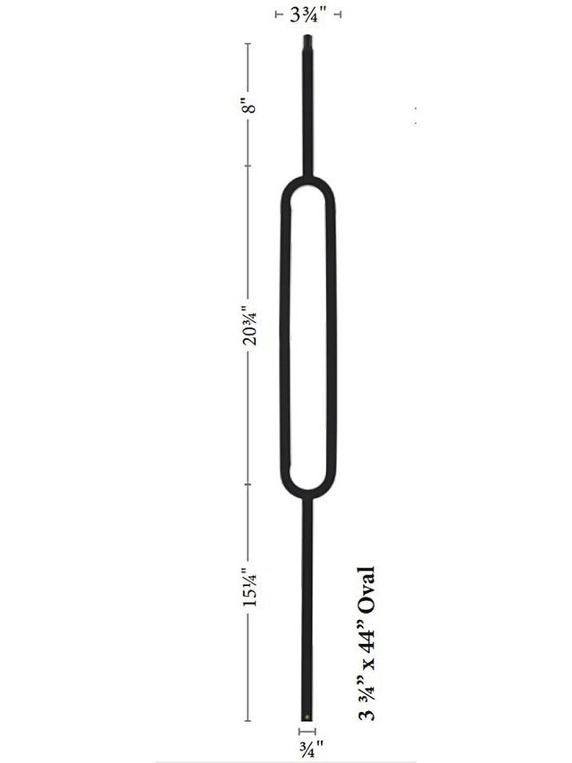 9988CS Mega Oval Contemporary Baluster